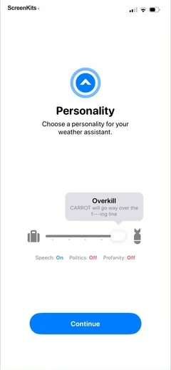 CARROT Weather- Alerts & Radar mobile app UI screen 6
