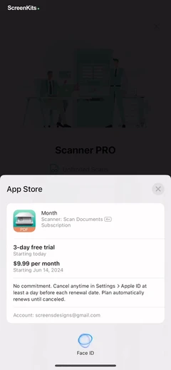 Scanner- Scan Documents mobile app UI screen 4
