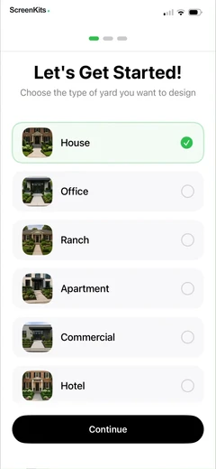 Yard AI- Backyard Design onboarding UI screen 3