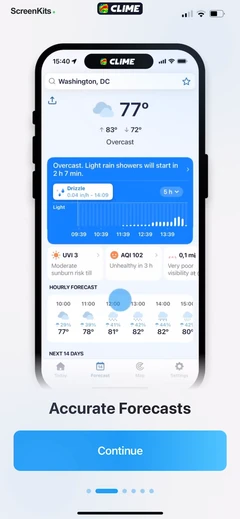Clime- NOAA Weather Radar Live mobile app UI screen 12