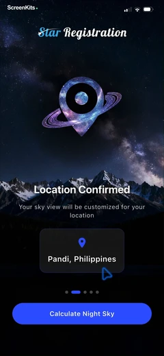 star-guide-night-sky-map mobile app UI screen 6