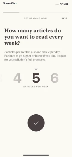 Alfread- grow reading habit mobile app UI screen 4