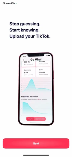 Go Viral mobile app UI screen 11