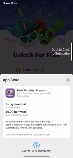 Party Roulette- Group Games mobile app UI screen 11