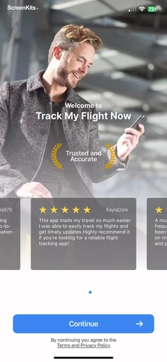Track My Flight Now mobile app UI screen 3