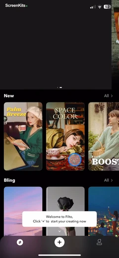 Filto- AI Photo & Video Editor onboarding UI screen 8