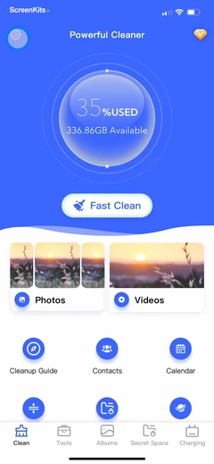 Powerful Cleaner-Clean Storage mobile app UI screen 4