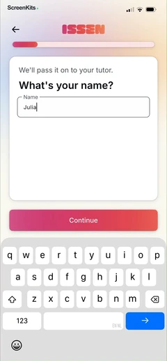 ISSEN - Voice Tutor mobile app UI screen 5