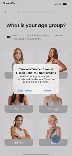 Workout for Women- Home & Gym permissions UI screen 6