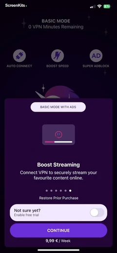 Free VPN by Free VPN .orgTM mobile app UI screen 9