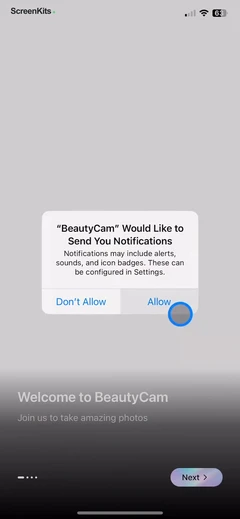 BeautyCam-Digicam&Photo Editor permissions UI screen 7