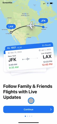 Flight Tracker + mobile app UI screen 3