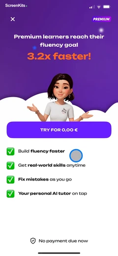 Emma Learn Languages mobile app UI screen 7