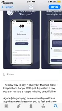 Agape Feel Close When Apart mobile app UI screen 10