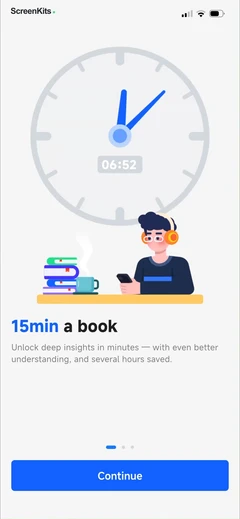 LeapAhead-Daily Book Cast mobile app UI screen 3