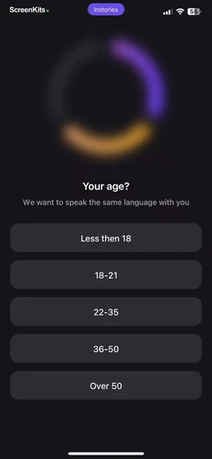 Instories- AI Photo & Video mobile app UI screen 8