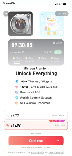 iScreen - Widgets & Wallpaper paywalls UI screen 8