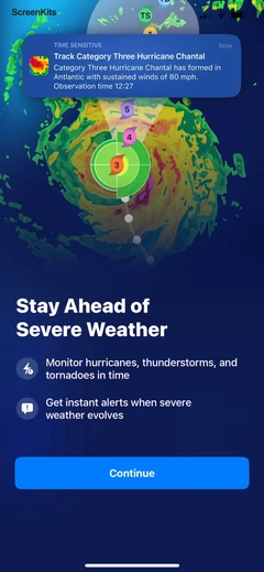 Weather Radar - NOAA Channel mobile app UI screen 3