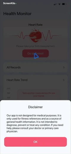 HeartFit - Heart Rate Monitor mobile app UI screen 8