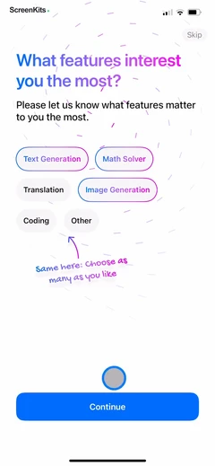 AI Chat Assistant – ChatNow mobile app UI screen 12