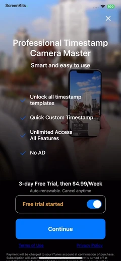 Timestamp Camera- Time stamp paywalls UI screen 12