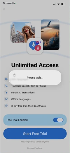 Talk & Translate AI Translator paywalls UI screen 6