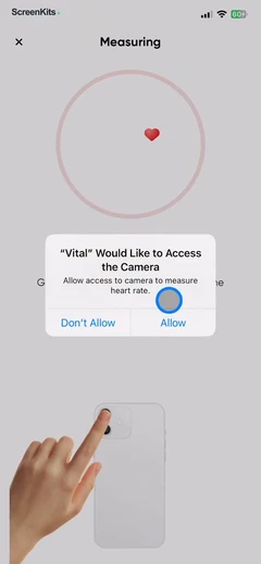 Vital- Heart Health&Meditation permissions UI screen 12