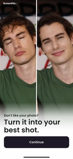 Retake AI Face & Selfie Editor mobile app UI screen 9