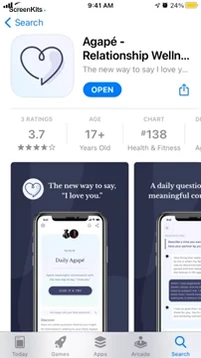 Agape Feel Close When Apart mobile app UI screen 11