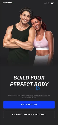 Muscle Booster Workout Tracker onboarding UI screen 5
