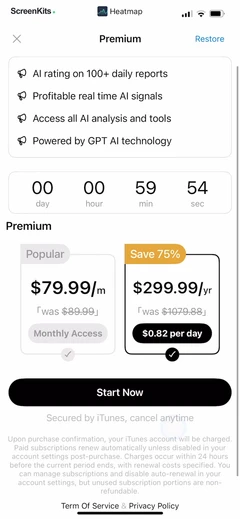 Trading Ideas Driven by AI mobile app UI screen 8