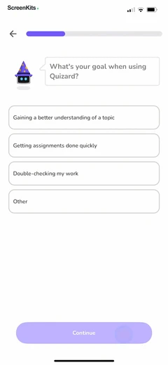 Quizard AI- Homework Helper mobile app UI screen 10