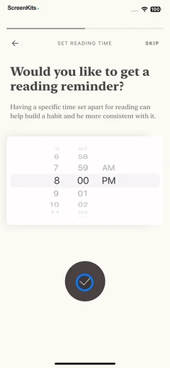 Alfread- grow reading habit mobile app UI screen 10