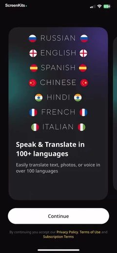 Translator Guru- Voice & Text mobile app UI screen 5