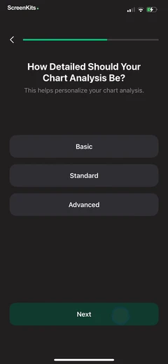 Trade AI- Chart AI Analysis mobile app UI screen 12