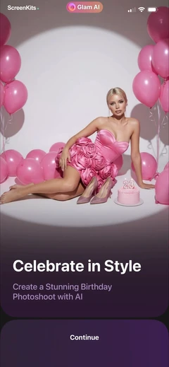 Glam AI- Video & Photo Editor mobile app UI screen 10