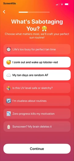 Beam Tanning - Get Tan Fast mobile app UI screen 8