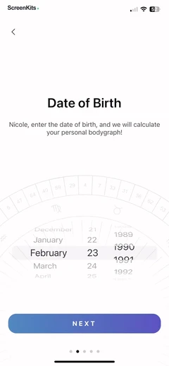 Human Design- HD Birth Chart mobile app UI screen 9