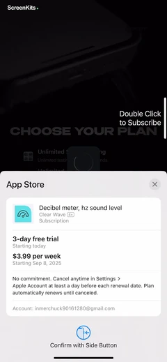Clear Wave mobile app UI screen 11