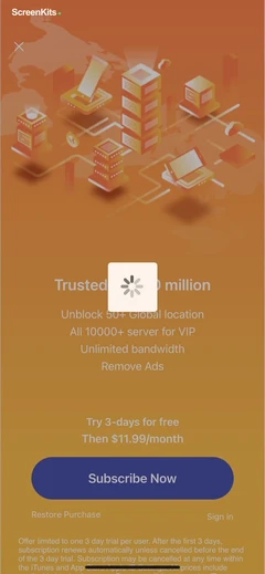 Turbo VPN Private Browser paywalls UI screen 8