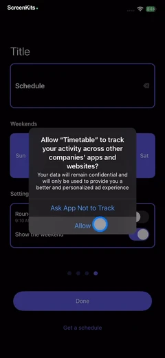 Smart Timetable- Study Planner permissions UI screen 8