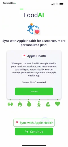 Food AI mobile app UI screen 9