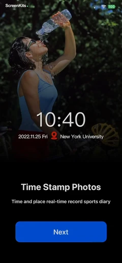 Timestamp Camera- Time stamp mobile app UI screen 3