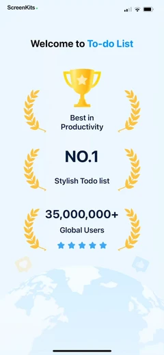 Todo List & Reminder - Todoery onboarding UI screen 3