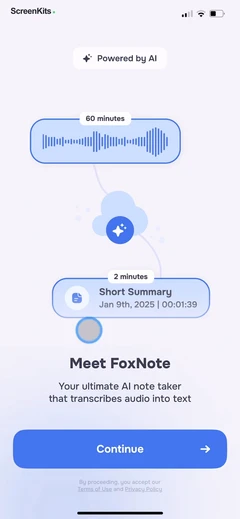FoxNote mobile app UI screen 5