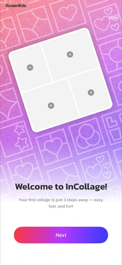photo-collage-maker-incollage onboarding UI screen 4