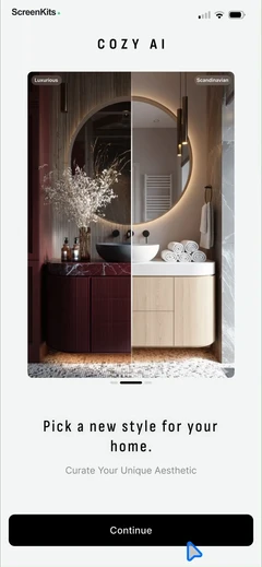 CozyAI - AI Home Design mobile app UI screen 5