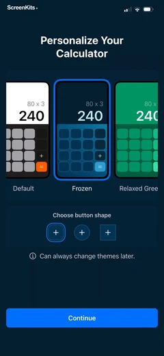 Calculator+ mobile app UI screen 4