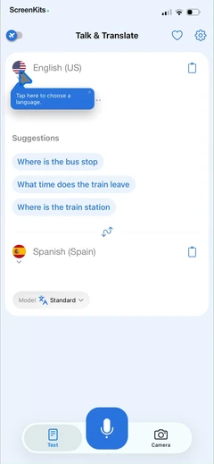 Talk & Translate AI Translator mobile app UI screen 11