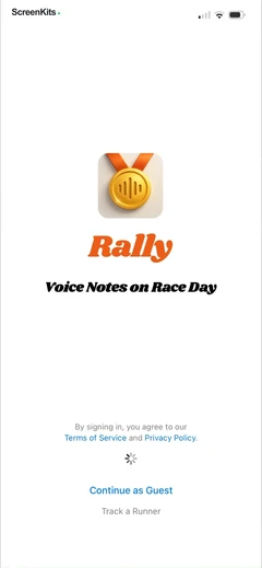 rally-voice-notes-on-race-day mobile app UI screen 10